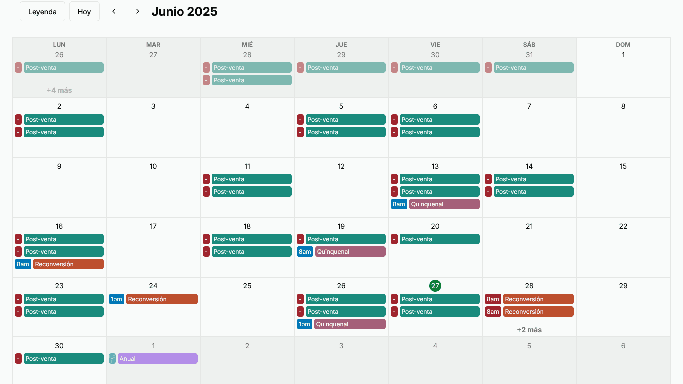 Monthly view