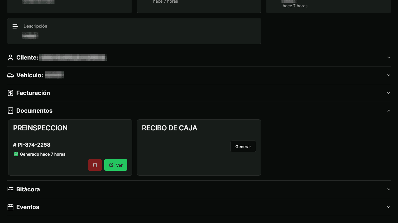 Service documents. A unique identifier is generated for each document